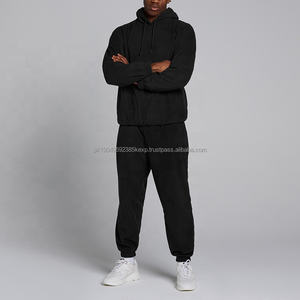 Conjunto Deportivo de Felpa 100% Poliéster para Hombre, Sudadera con Capucha y Pantalones Deportivos, Estilo Urbano, Gran Venta - Product Image 3