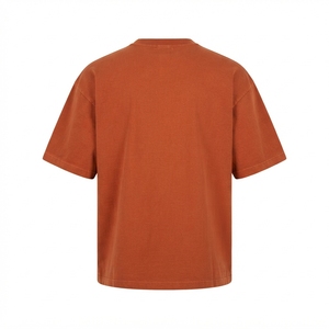 Men's <b>Orange</b> Oversized T Shirt Crew Neck Short Sleeve Casual Streetwear Cotton <b>Tshirt</b> Relaxed Fit Fashion Top - Product Image 4