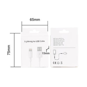 Custom Design Recyclable Paper <b>Box</b> with Clear Printing for Phone Charging Cable Micro B USB-C - Product Image 5