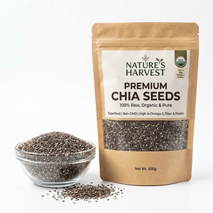 Poudre de graines de chia biologique de qualité alimentaire, extrait végétal 99%, emballage en vrac en bouteille, bienfaits pour la santé - Fournisseur OEM, livraison rapide, faible MOQ - Product Image 5