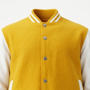 Men's Varsity Baseball <b>Jacket</b>-Direct Factory Supply Comfortable <b>Fleece</b> <b>Lined</b> Quick Dry Breathable & Eco-Friendly - Product Image 2