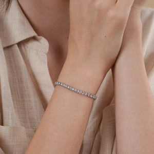 Pulsera de Diamantes Redondos Brillantes Creados en Laboratorio, 6 Quilates de Peso Total, Diamantes con Certificación IGI E-F VVS2, Joyería de Regalo para Ella - Product Image 4