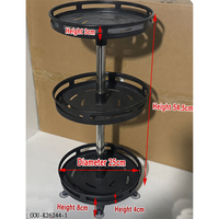 Organizador de Especias de Cocina Multifuncional Redondo de Hierro Moderno de 3 Niveles con Rotación de 360 Grados