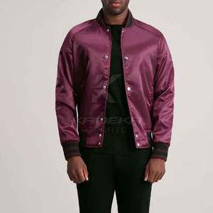 Men's Eco-Friendly Breathable Silk Jackets Soft Lightweight Outerwear <b>Covered</b> <b>Button</b> Closure Stand Front for Modern Fashion - Product Image 5