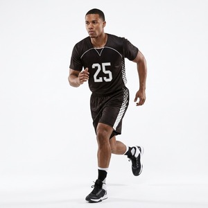 Ensemble de shorts de basket-ball personnalisés pour hommes, noir, impression par sublimation, polyester respirant, uniforme, vêtements de sport pour adultes - Product Image 2