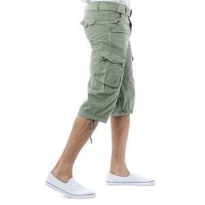 Shorts Cargo Homme Taille Élastique Couleur Unie Tendance Personnalisée de l'Usine Directe – Respirant 100% Coton, Taille Adulte, Décontracté - Product Image 3