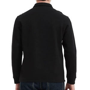 Polos de manga larga para hombre al por mayor, de alta calidad, de color sólido, diseño personalizado, de algodón piqué, de secado rápido y transpirables. - Product Image 5