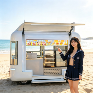 Remorque de camion-restaurant mobile personnalisable avec grill, congélateur et équipement commercial pour steak T-Bone - Product Image 1