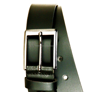 Cinturones formales clásicos para hombre, ropa de oficina de cuero genuino negro elegante con aleación para cinturones de cuero dividido con logotipo personalizado al por mayor - Product Image 2