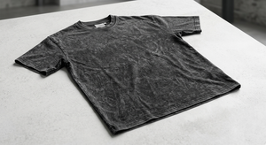 Custom OEM Heavyweight 100% Cotton Knitted Acid Wash T <b>Shirt</b> Streetwear Vintage Men's Plain Blank Regular Fit Short Sleeve - Product Image 3