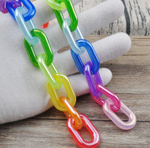 Clear Epoxy Resin Wall Hanging Link Chain Unique Color Bedroom Color Removable <b>Thick</b> Bags Chain - Product Image 5