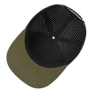 Gorra Unisex Verde Oliva de 6 Paneles con Cierre a Presión, Malla Transpirable, Ajustable, Estilo Casual para Exteriores, Primavera/Verano - Product Image 5