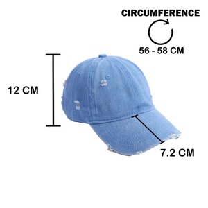 Casquette en jean délavé personnalisée pour homme, style vintage, avec boucle métallique, vente en gros OEM BD - Product Image 4
