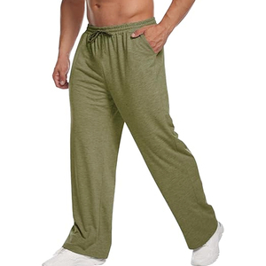 Custom Men's Flared Sweatpants Premium Streetwear Wide Leg Joggers Oem Odm Personalized Fashion Apparel - Product Image 2