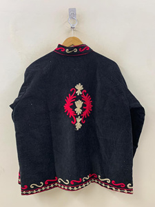 Women Ethnic Suzani Velvet Festival <b>Jacket</b> Handmade Boho Embroidered Winter Outerwear Traditional Handmade Festival <b>Jacket</b> - Product Image 2