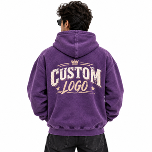 Sudadera con Capucha Azul Marino Sólido para Hombre, Corte Regular, con Bolsillo Canguro, Venta al por Mayor, Unisex, Poliéster y Algodón - Product Image 3