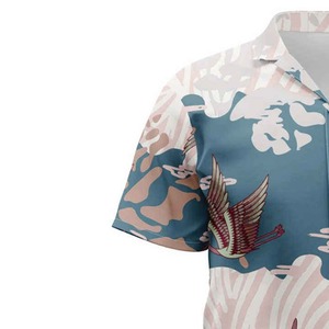 Chemises hawaïennes tendance pour hommes, col haut, motif floral vintage, chemise de plage hawaïenne - Product Image 6