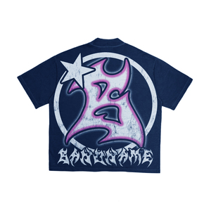 Camiseta Oversize de Manga Corta con Hombros Caídos y Efecto Desgastado, 320g, de Algodón 100%, Unisex, Estilo Urbano Holgado Hip Hop - Product Image 6