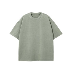 Customizable Heavyweight 100% Cotton <b>Silk</b> Screen Printed Formal Men's Oversized Turtleneck Short Sleeve Solid <b>T</b>-<b>Shirts</b> - Product Image 4
