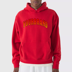 Sweat à capuche unisexe de haute qualité pour homme, 100% coton, molleton épais, coupe oversize, épaules tombantes, coupe carrée courte, avec logo personnalisé, grammage lourd - Product Image 4