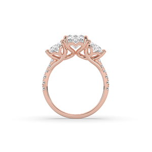 Anillo de Diamante de Laboratorio Ovalado Brillante Único de 4.24Ct, Oro de 14KT, Estilo Ligero, Joyería de Compromiso de Oro de 10KT para Aniversario - Product Image 3