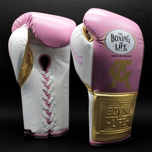NO BOXING NO LIFE Guantes de Boxeo Profesionales Personalizados Naranja/Verde, Logotipo Personalizado, Cuero Vacuno Genuino, Logotipo Grabado - Product Image 5