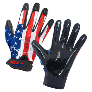 Guantes de Fútbol Americano de Nuevo Estilo, Transpirables, Resistentes, de Marca Personalizada, para Uso en Exteriores, del Mejor Proveedor, Guantes de Receptor al por Mayor - Product Image 1