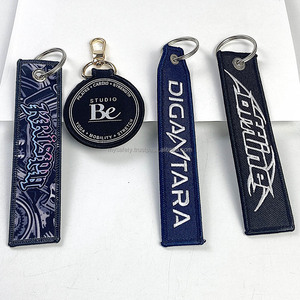 Llavero con Parche Bordado Personalizado de Bajo MOQ, Llavero de Tela con Logotipo Personalizado y Cierre Metálico, Souvenir Promocional para Clubes al por Mayor - Product Image 6