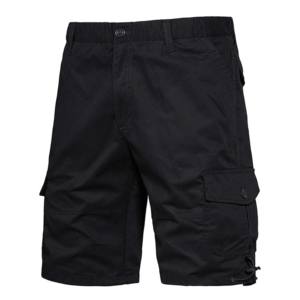 Pantalones Cortos Tácticos Resistentes para Hombre con Cintura Elástica de Secado Rápido, 100% Algodón, Diseño Sólido - Ropa de Trabajo Casual para Exteriores para Hombre - Product Image 4