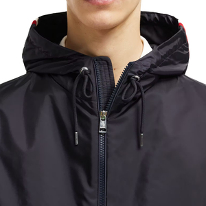 Veste imperméable à capuche pour homme, noire, avec fermeture éclair et poches, coupe classique, pour toutes les saisons, vêtements d'extérieur - Product Image 3