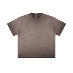 Camiseta de Verano para Hombre, Cuello Redondo, Estilo Batik, Lavado Ácido, 100% Algodón Transpirable, Manga Corta, Talla Grande - Product Image 6