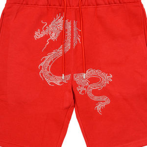 Shorts décontractés pour hommes en toile de coton 100% avec taille élastique et effet délavé, motif uni, style jogger - Product Image 6