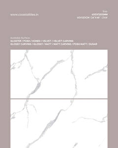 Carreaux en porcelaine 60x120cm, designs Statuario, carreaux en marbre de Carrare, disponibles en différentes tailles, surfaces et personnalisation. - Product Image 2