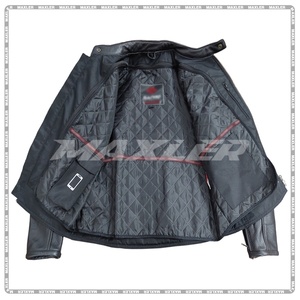 Chaqueta de moto de cuero aprobada por la CE para Hombre | Chaqueta de motorista duradera | Chaqueta de cuero para montar para todas las estaciones - Product Image 6