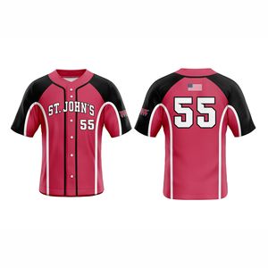 Maillot de baseball personnalisé pour homme, uniforme d'équipe boutonné, t-shirt de sport athlétique anti-humidité, fabricant OEM ODM par sublimation - Product Image 1