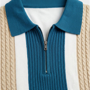 Men's Business Casual for Shirt Knitted ODM Summer Lightweight Breathable Half/Short Sleeved Solid Color - Product Image 5