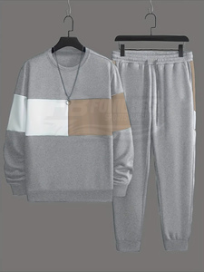 FONILBEST SPORTS WEARS Ensemble décontracté d'été pour hommes, tricoté, respirant, haute qualité, 100% polyester, couleur unie, manches longues, col rond - Product Image 3