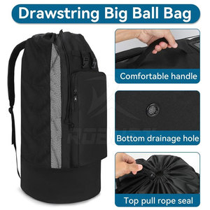 Soccer Ball <b>Backpack</b> <b>Lightweight</b> Eco-Friendly Nylon & Polyester Sports Carry Bag with Adjustable Shoulder Strap Large Storage - Product Image 3