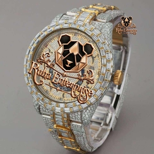 Reloj de Pulsera Deportivo de Moda de Edición Limitada en Acero Inoxidable Contemporáneo con Diamantes, Esfera con Capas de Cristal y Esquinas de Caja Inclinadas - Product Image 4