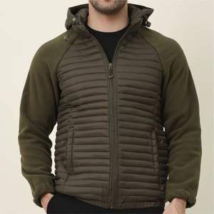 Veste hybride d'hiver haut de gamme pour hommes et femmes, logo imprimé personnalisé, manteau matelassé coupe-vent, veste hybride unisexe de haute qualité pour l'extérieur - Product Image 1