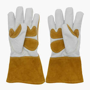 High Quality Leather Material Custom Logo Plus Size Welding Safety <b>Gloves</b> Heat Resistant Anti-slip Kevlar Liner Welder <b>Gloves</b> - Product Image 2
