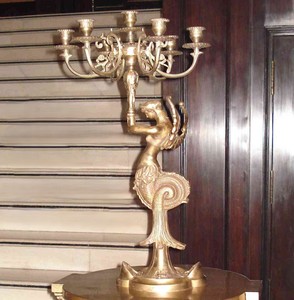 Brass Mermaid <b>Candelabra</b> Seven Arm Ornate Decorative Candle Holder for Home Decoration - Product Image 2