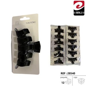 Fermaglio per capelli Yun Rong da 9 cm in plastica nera per acconciature - Product Image 3