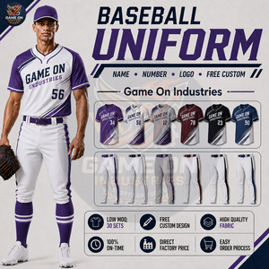 Tenue d'entraînement athlétique respirante de haute qualité : Ensemble chemise de baseball et pantalon à passepoil assorti, idéal pour la vente en gros - Product Image 3