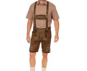 Lederhosen bavaroises de luxe pour l'Oktoberfest – Costume traditionnel allemand pour homme avec broderie folklorique complexe - Product Image 6