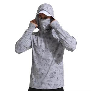 Sweat à capuche de pêche pour la pêche en bord de mer UPF50, imperméable, coupe-vent, respirant, en Spandex/Coton, grande taille, imprimé, séchage rapide, tenue de pêche - Product Image 5