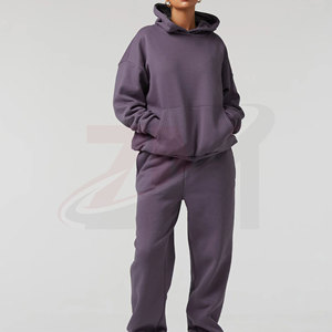 Novedades: Chándal con Capucha para Mujer, Color Sólido, 100% Algodón, Corte Holgado, Informal, para Otoño, con Bolsillos Laterales - Product Image 1