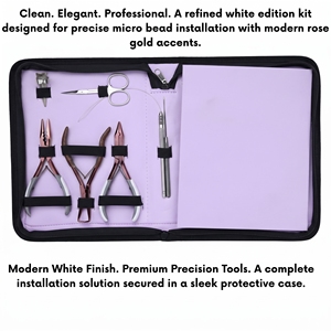 Kit d'outils professionnels pour extensions de cheveux : Pince à sertir les micro-perles à 3 trous, Outil pour extensions adhésives, Outil de retrait de micro-perles, Anneau de séparation, Mini-ciseaux - Product Image 3