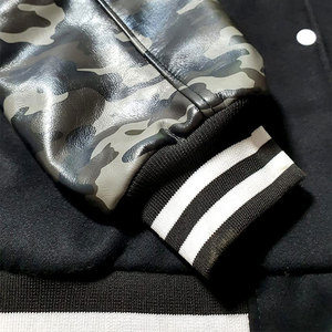 Custom Men Varsity <b>Jacket</b> <b>Camo</b> Leather Sleeve Fleece Letterman Bomber <b>Jacket</b> Baseball College Streetwear Winter <b>Jacket</b> Wholesale - Product Image 5