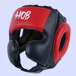 Protector de Cabeza para Boxeo HOB, Cuero PU, Azul y Amarillo, Media Cara, Transpirable, Visera Transparente, Casco Protector, Unisex, Equipo Deportivo para Adultos - Product Image 2